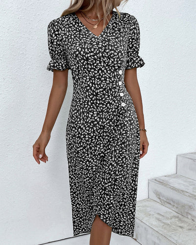 Tine - Vestido De Manga Corta Con Estampado Floral